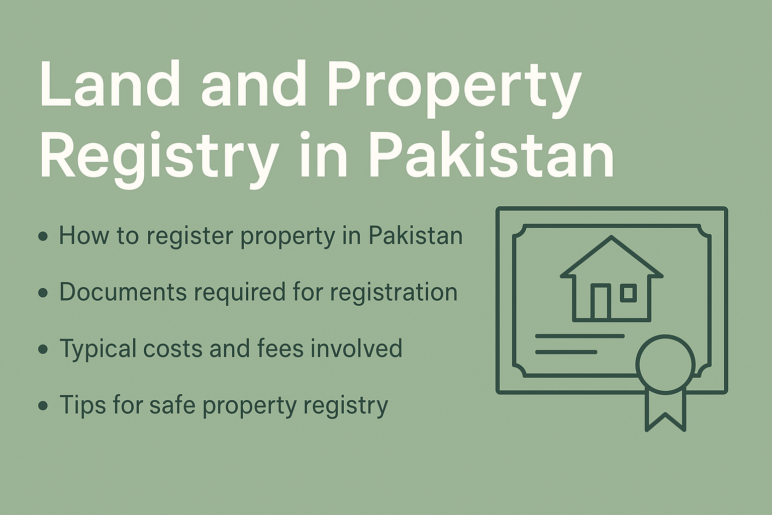 Land and Property Registry in Pakistan Guide 2025