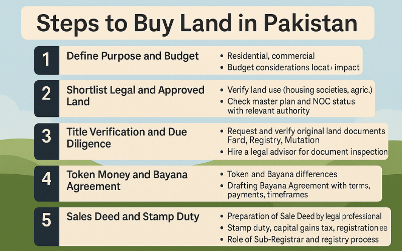 Steps to Buy Land in Pakistan: Complete 2025 Guide for First-Time Buyers