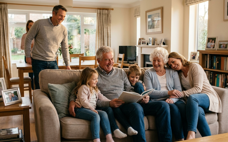 Visual guide explaining inheritance shares for children, spouse, and parents if both parents are alive.